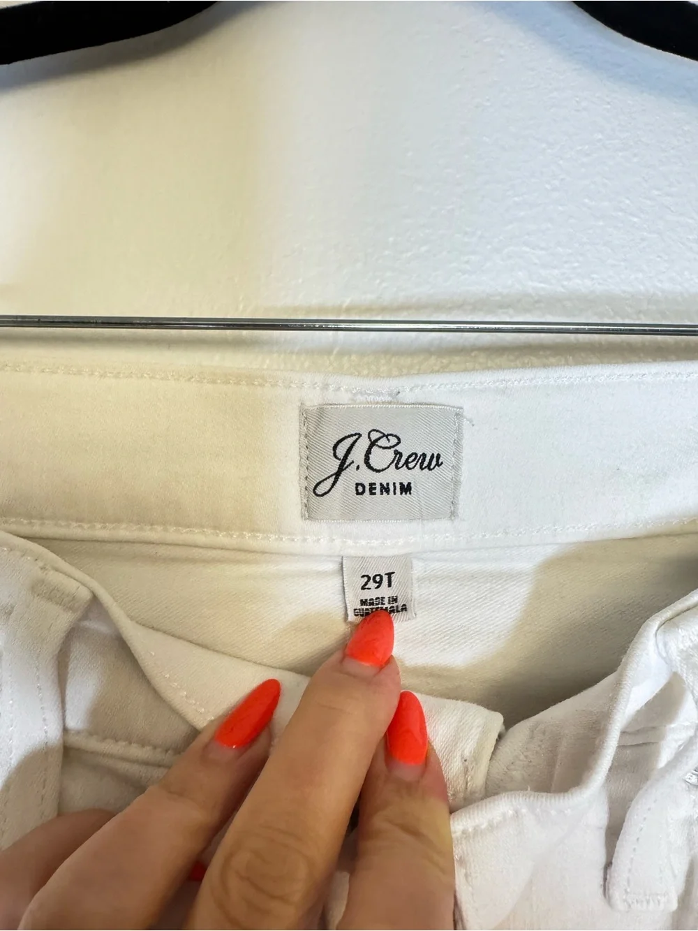 J. Crew White Straight-Leg High-Rise Jeans